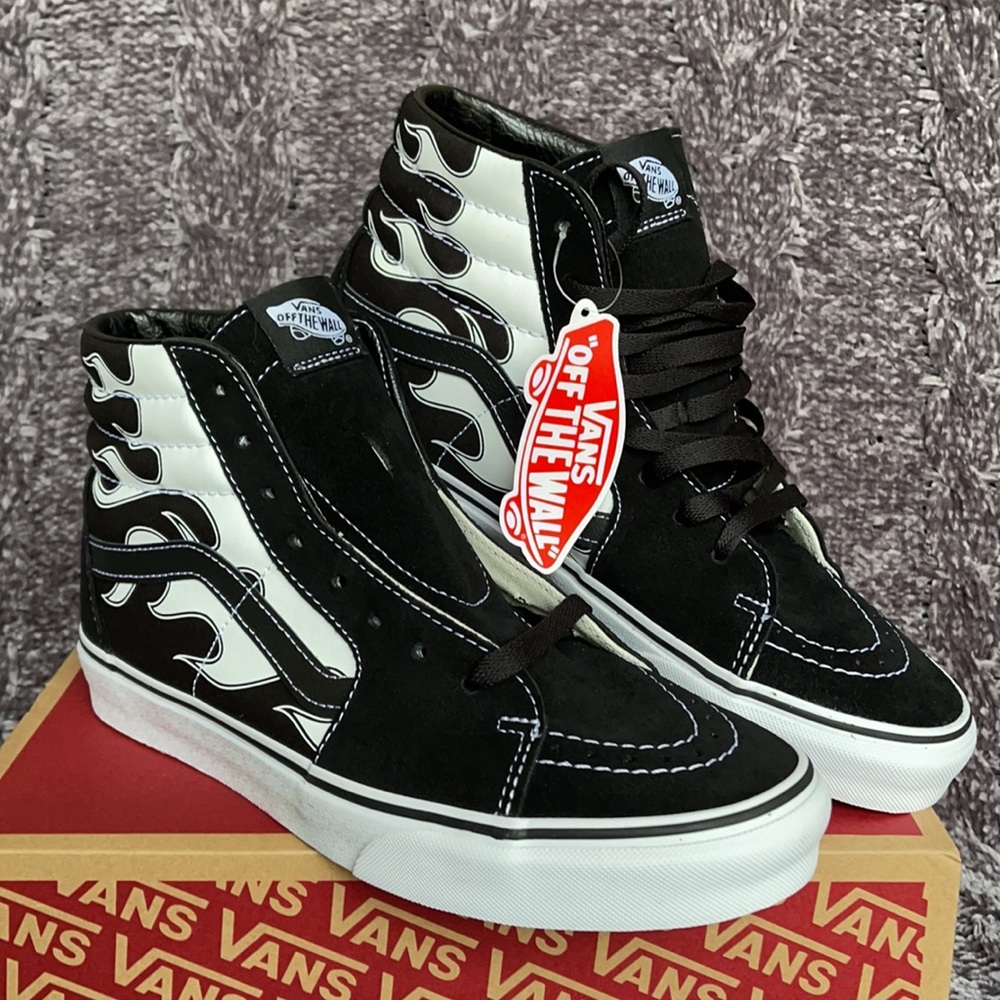 Vans Sk8-Hi Flame Black/White WMNS - Picture 2 of 16